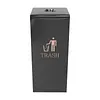 [US Local Warehouse] Stainless Steel Freestanding Rubbish Can W/ Removable Inner Can for Office Hotel