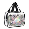DIY Diamond Art Rhinestone Makeup Bag Crystal Transparent PVC Storage Pack Kit