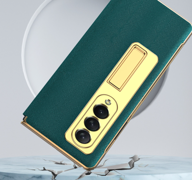 Samsung Z Fold 3/4 Hinge with Stand Tempered Film Shockproof Phone Case