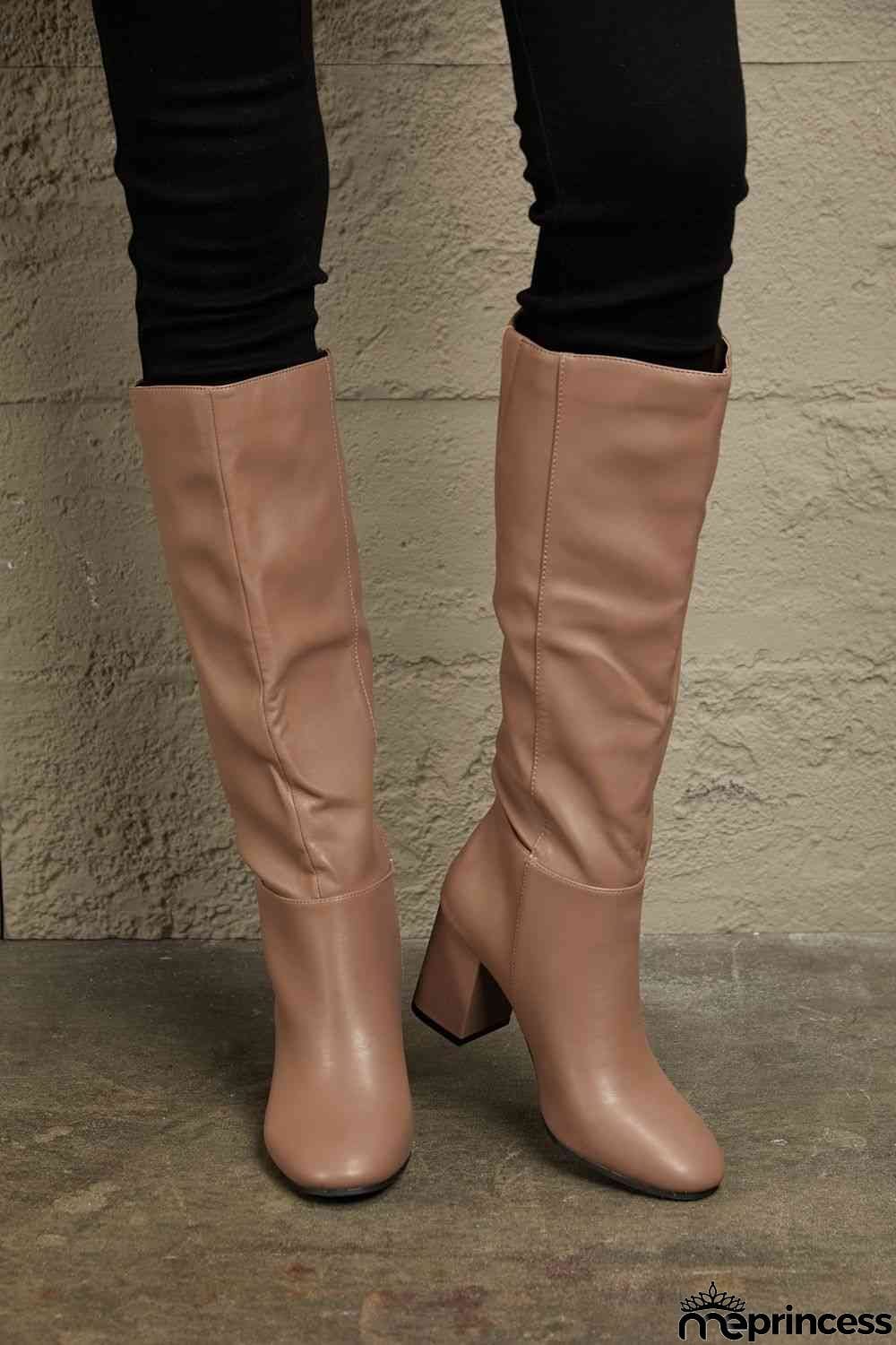 East Lion Corp Block Heel Knee High Boots