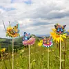 (US Local)6Pcs DIY Stakes Diamond Painting Kits Diamond Art Kits (Butterfly Flower)