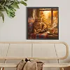Diamond Painting -DIY Round Drill Coffee and Cat(40x40cm)
