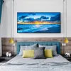 (Big Size) Sunrise at Sea - Full Round Diamond Painting  100x40cm