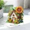 >SALE<Sunflower Cottage Acrylic Special Shape DIY Diamond Painting Desktop Ornaments