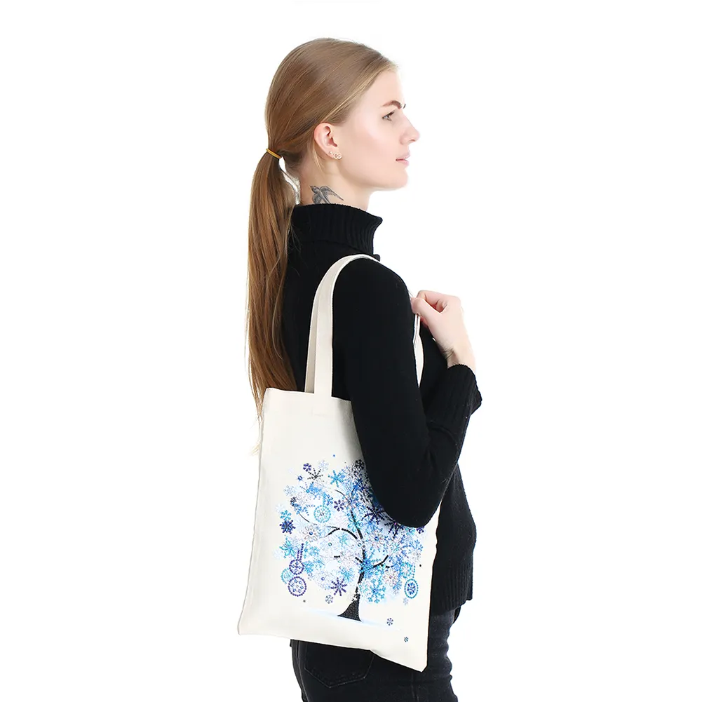 DIY Diamond Painting Eco-Friendly Canvas Bag - Winter