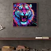 Diamond Painting -DIY Round Drill Colorful Tiger(40*40CM)