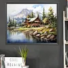Wooded Lake-Full Square Diamond Painting(50x40cm)