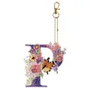 DIY Diamond Painting Butterfly Flower Lettter Keychain Kit