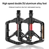 Double DU Bearing MTB Bicycle Pedal Aluminum Alloy Flat Pedals Bike Accessories