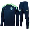Joyfball 2024/2025 Brazil Half-Pull Training Suit Blue color Football Shirt 1:1 Thai Quality