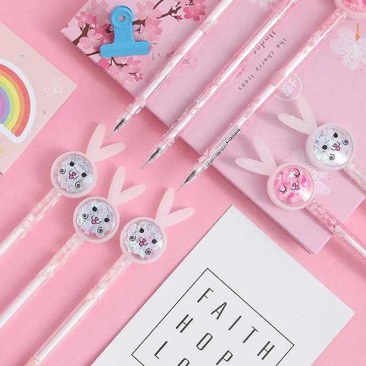 Sequin Bunny Gel Pen-2pcs
