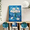(20x30cm)DIY Flower Vase Framed Handmade Pearl Painting Art Craft Kit Living Home Decor