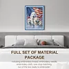(US Local)Wolf  Flag-11CT Stamped Cross Stitch Kit(45x60cm)
