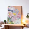 (40x50cm)Gold Foil Canvas Hot-stamped Floral Designs 5D DIY Diamond Painting Kit with Inner Frame