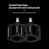Double DU Bicycle Pedal Waterproof Alloy Pedal Anti-Slip Widened Nail Pedal