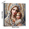 (30x30cm)DIY Virgin Mary Framed Handmade Pearl Painting Art Craft Kit Living Home Decor