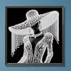 Elegant Lady In Top Hat - Partial Special Shaped Diamond Painting 30*30cm