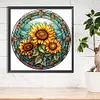 Flower Glass Painting-Full Round Diamond Painting 30*30CM