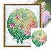 Round Flower-Lupine-14CT Stamped Cross Stitch Egyptian Cotton 30*35cm/11.81*13.78in