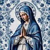 (Multi-Style) Blue And White Porcelain-14CT Stamped Cross Stitch 40*40cm/15.75*15.75in