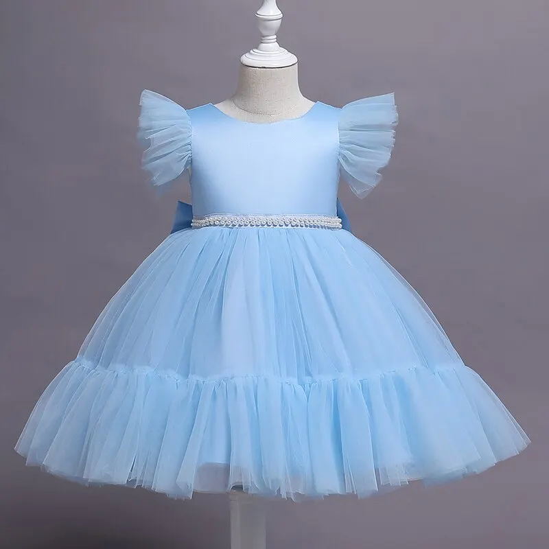Flower Girls Dresses for Wedding  Birthday Kids Clothes Dress Girl  Elegant Princess Butterflies Children Formal Pageant Gown
