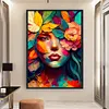 Woman Covering Face With Flowers - 11CT Stamped Cross Stitch 40*60cm/15.75*23.62in