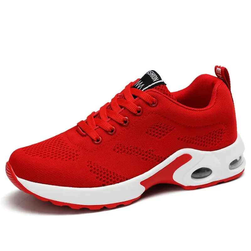 Ladies White Sneakers Female Running Shoes Breathable Casual Shoes Woman Sports Shoes Platform Sneakers Height Increase Shoes