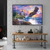 Eagle and lighthouse-11CT Stamped Cross Stitch 60*45cm