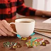 8Pcs Diamond Painting Acrylic Indian Woman Coasters with Holder for Beginner