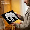DIY Pearl Painting Elephant for Home Wall Decor with Frame(20x30cm)