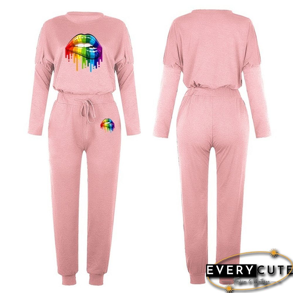 Women Fashion Two Piece Outfit Sport Sets Womens Sportswear Jogging Suits S-2Xl