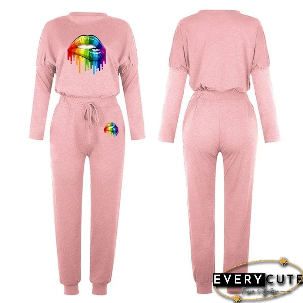 Women Fashion Two Piece Outfit Sport Sets Womens Sportswear Jogging Suits S-2Xl