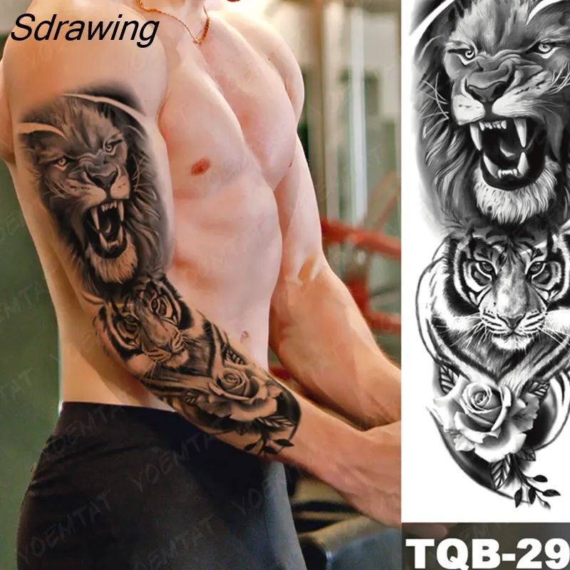 Sdrawing Arm Tattoos Phoenix Bird Crane Koi Wing Feather Waterproof Temporary Tattoo Sticker Women Men Body Art Flower Fake Tatto