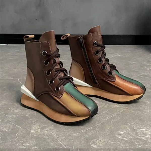 Women's Patchwork Athletic Boots