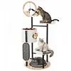 [US Local Warehouse] 66-Inch Cat Tree with Scratching Post Cat Tower Multi-Level Cats Furniture with Dangling Ball Platform Hammock for Indoor Cats Large Adult