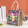 Diamond Painting Stream Dawn Scene Tote Bag Handbag