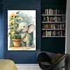 >SALE<Full Embroidery Cotton Thread 11CT Printed Elephant Cross Stitch Kit 40x60cm