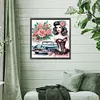 >SALE<5D DIY Partial Special Shaped Drill Diamond Painting Kit Retro Girl 30x30cm