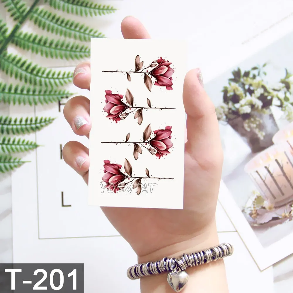 Waterproof Temporary Tattoo Sticker Cute Watercolor Cartoon Design Children Lamp Water Transfer Tatto Marine Man Girl Fake Tatoo