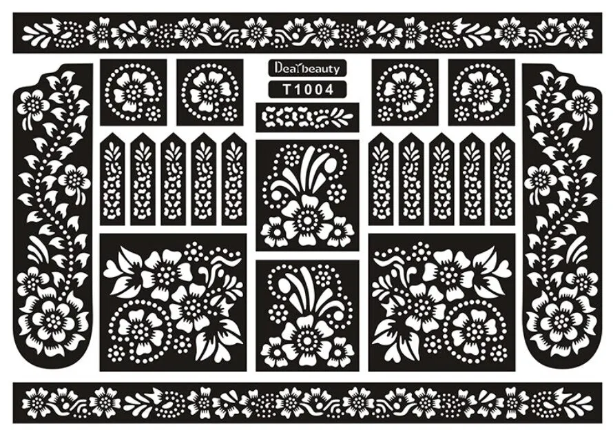 1 piece bih Temporary Tattoo Stencil Henna tatoo paste 24models Template professional 2018 new Painting Kit supplies sexy paint