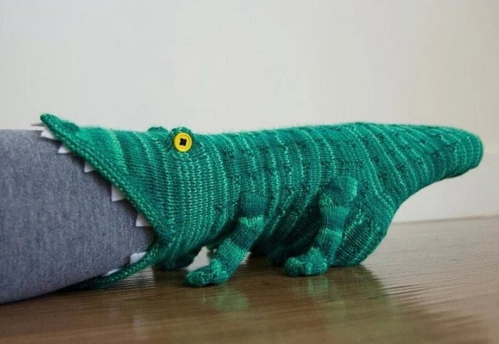 🎅Christmas Sale- 3D Knit Crocodile Socks