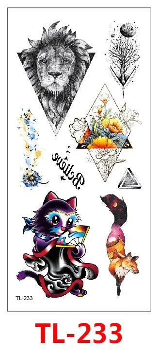 Waterproof Temporary Tattoo Sticker Mermaids Animals Flowers Designs Tattoos Body Art Arm Fake Tatoo Women Men