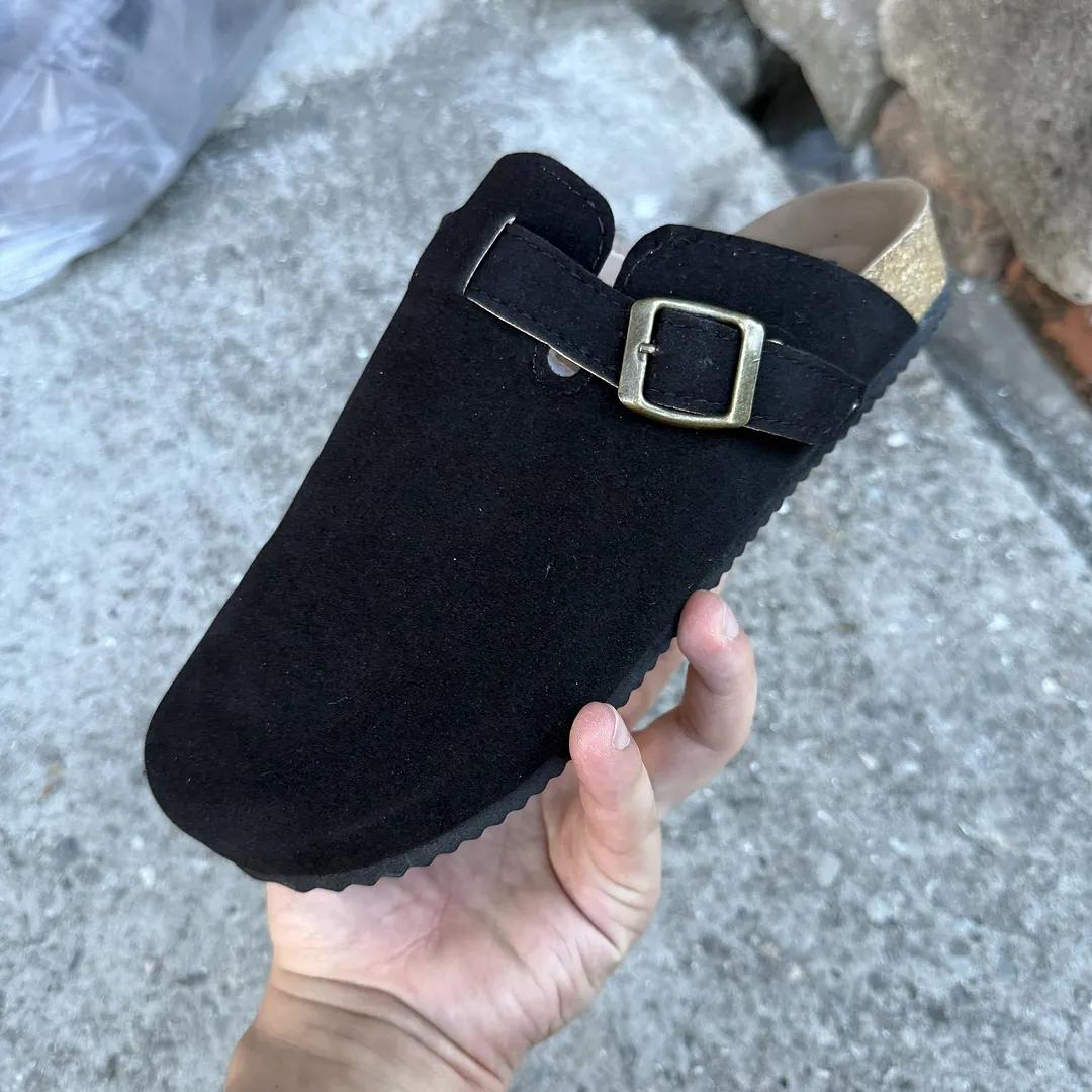 Qengg Qengg Slippers Female Couple Softwood Tug Wish Large Size Roman Shoes Casual Half-Dragging Lazy Shoes Trend
