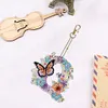 DIY Diamond Painting Butterfly Flower Lettter Keychain Kit