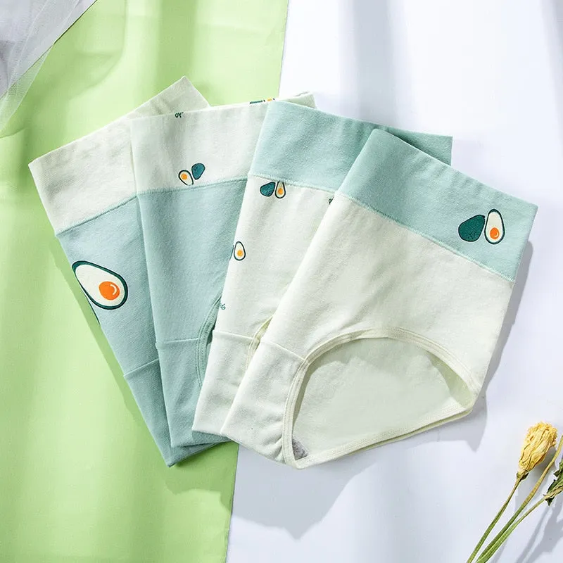 M-XXL Cotton Panties Women's Underwear Large Plus Size Lovely Comfort Briefs High Waist Seamless Underpants Female Lingerie