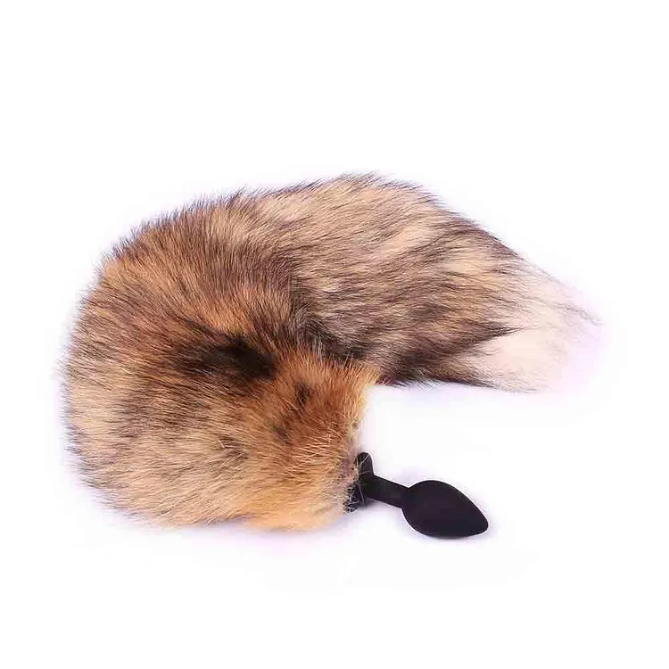 Brown Wolf Silicone Tail Plug 16