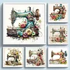 Sewing Machine - 14CT Cross Stitch - 40*40cm