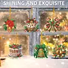 (US Local)6pcs Christmas  DIY Diamond Painting Art Pendant Wall Door Decoration