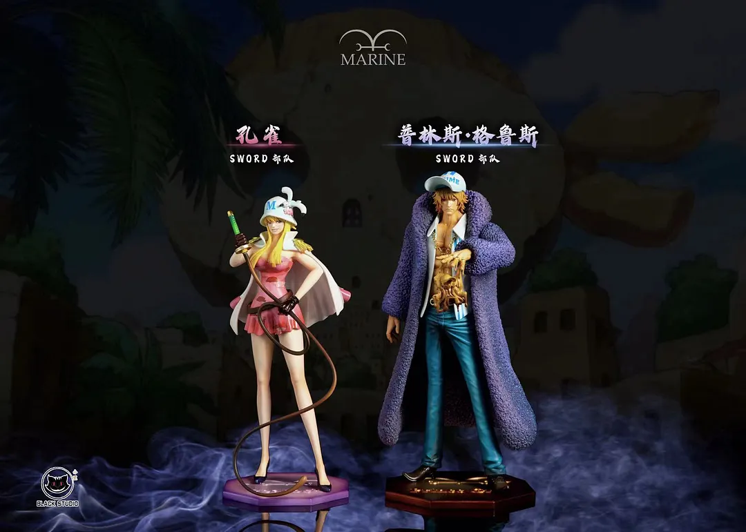 Kujaku & Prince Grus - ONE PIECE Resin Statue - Black Studio