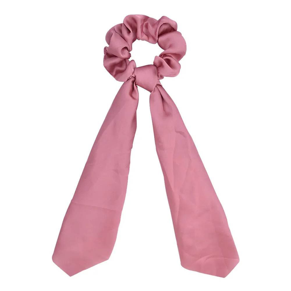 Women Streamers Scrunchies Polka Dot Floral Print Elastic Bow Hair Rope Girls Hair Ties Korean Sweet Hair Accessories Headwear